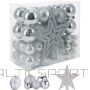 Christmas Decoration DECORATIVE PLASTIC BALL, SAFE TOP, 54 ELEMENTS, SILVER