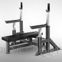 LS6803 Training Bench with Barbell Racks HMS