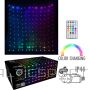 Christmas Decoration CHRISTMAS TREE LIGHTS LIGHT CURTAIN OUTSIDE/INTERNAL 144 LED RGB 120X120CM WITH REMOTE CONTROL MULTICOLOR