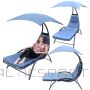 Saska Garden BERGAMO KRĒSLS KRĒSLS AR LIETUSSARU 200x125x180cm NAVY BLUE