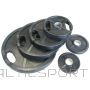 Melns gumijots svaru disks ø50mm 20 kg