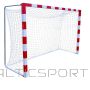 Alumīnija handbola vārti 3x2m - 0.8/1m dziļums - sarkani balti, 80x80cm - pārvietojami