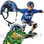 Bērnu velosipēda ķivere ar regulēšanu No Fear Mohawk (48-52 cm) melna/zila