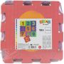 Eddy Toys EVA FOAM PUZLE MAT 40X40 KRĀSAS 10 ELEMENTI AR SOMU