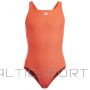 Kostium kąpielowy adidas Cut 3 Stripes Suit girls IQ3971 / 170 cm / pomarańczowy