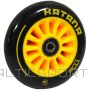 PB STUNT SCOOTER WHEELS 100MM PLASTIC KATANA SET OF 2 YELLOW