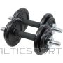 Hanteles čuguna 19 kg (2x9,5 kg) koferis ENERO FIT