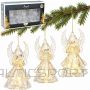 Koopman DECORATIVE ANGEL TRANSPARENT 9CM LED 3 PCS