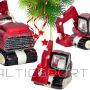 Edelman Mica Decorations stikla Ziemassvētku eglītes rotājums ekskavators