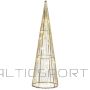Detal Dekoratīva Ziemassvētku eglīte zelta krāsā, silti balta, LED, 40 cm