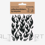 Helkurkleepsud jalgrattale BOOKMAN Reflective Stickers for Bicycles, Black Flames