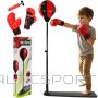 Enero Toys Boksa komplekts bērniem Enero ar regulējamu augstumu 75–128 cm un cimdiem