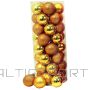 Egļu bumbas d6cm zelta 40gab.