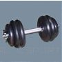 Saliekama hantele 10kg vai 15kg ar gumijas diskiem