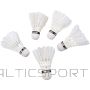 Donnay BADMINTON SHUTTLETE WITH FEATHERS, 5 PCS, WHITE