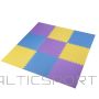 Puzles paklājs /One Fitness MP10 MULTIPACK YELL-BLUE-PURP PUZLE AIZSARGPAKLĀJS 60x60x1,0 CM (9 GAB KOMPLEKTS)