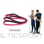 HMS premium Vingrošanas gumija PINK-BLACK GU0 Lielā cilpveida gumija 13x5x2250 mm