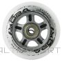 NILS EXTREME PU 80x24 82A balti (4 gab.) + ABEC-7 (8 gab.) komplekts