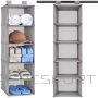 Redcliffs Foldable Hanging Camping Wardrobe, 5 Shelves, 24x39x98 cm