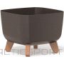 BS Цветочный горшок Gracia Square Eco Wood 24x24 см, кофейный (-)