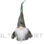 Koopman DECORATIVE PENDANT SANTA WITH HANDLES 11CM GREEN