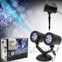 Koopman DOUBLE LED PROJECTOR SNOWFLAKES