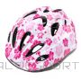 Meteor HB6-5 Junior 23246 white cycling helmet with flowers (S)