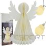 Koopman Dekoratīvs papīra eņģelis ar LED apgaismojumu 38 cm