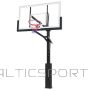 Betonējams basketbola grozs ar statīvu Bilaro Fremont ar 12 mm rūdīta stikla vairogu 180 x 105 cm