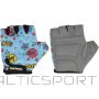 Meteor Junior Kiss Love cycling gloves blue (XS)