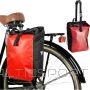 Xqmax Ūdensnecaurlaidīga velosipēda soma aizmugurējam bagāžniekam, sarkana, 13,5 l, Pro