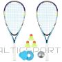 Nils NRS005 KROSSMINTONA KOMPLEKTS 2 RAKETES + SHUTTLECOCKS + MARĶERI + Bumba + vāks