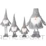 Christmas Decoration SANTA CLAUS ON TELESCOPIC LEGS 30X18X100CM - SILVER