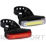 Dunlop MELNS LED VELOSIPĒDA LUKTURU KOMPLEKTS PRIEKŠĀ UN AIZMUGURĒ (-)