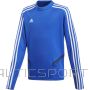 Adidas Футболка Tiro 19 Training Top, синяя футболка JR DT5279 (128 см)