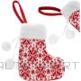 Saska Garden SOCK PENDANT FOR GIFTS, WHITE 16x19CM