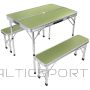 Enero Camp FOLDABLE CAMPING TOURIST TABLE 90x60x70CM AND 2 BENCHES 87x23x39CM