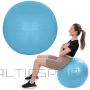 Vingrošanas bumba fitness vingrinājumiem 65 cm Antiburst zila XQMAX