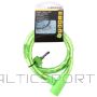 DUNLOP spirālveida velosipēda slēdzene ar atslēgu, 18 mm x 80 cm, zaļa