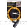 Dunlop Spirālveida velosipēda slēdzene ar atslēgu 1,2x65 cm - dzeltena (-)