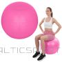 Vingrošanas bumba fitness vingrinājumiem 65 cm Antiburst rozā XQMAX