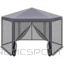 BS SEŠSTURA DĀRZA PAVILJONS 2x2x2x2,5M AR ODU TĪKLU, PELĒKS (-)
