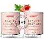 1+1 KOMPLEKTS ( 2x 300 g ) ICONFIT Beauty Collagen kolagēns ar Hialuronskābi, E vitamīnu, biotīnu ( zemeņu, piparmētru)