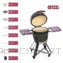 Kamado keramiskais grils / TunaBone Kamado classic 21'' grill Size M, Dark grey