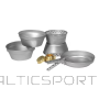 Alumīnija ēdiena gatavošanas komplekts ar spirta degli Mil-Tec cookware set with Alu Cook-S spirit burner