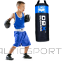 Profesionāls boksa maiss bērniem un pusaudžiem 80 cm x 30 cm - zils, 15 kg 
