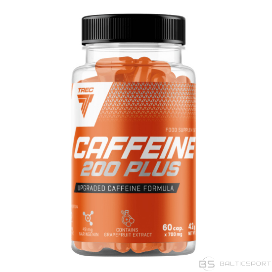 Kofeīna kapsulas enerģijaiCAFFEINE TREC COFFEINE 200 60 KAPSULAS - UZTURA BAGĀTĀTĀJS