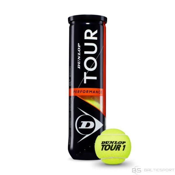 Tennis balls Dunlop TOUR PERFORMANCE UpperMid 4-tube ITF