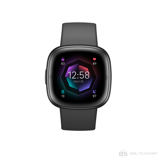Fitbit Sense 2 Smart watch, NFC, GPS (satellite), AMOLED, Touchscreen, Heart rate monitor, Activity monitoring 24/7, Waterproof, Bluetooth, Wi-Fi, Shadow Grey/Graphite