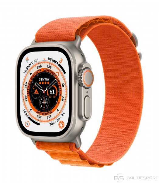 Apple Watch Ultra MNHH3EL/A 49mm, GPS (satellite), Retina LTPO OLED, Touchscreen, Heart rate monitor, Waterproof, Bluetooth, Wi-Fi, eSIM